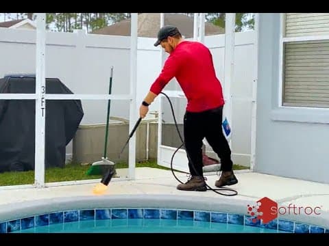 Softroc Rubber Pool Deck Surfacing Installation