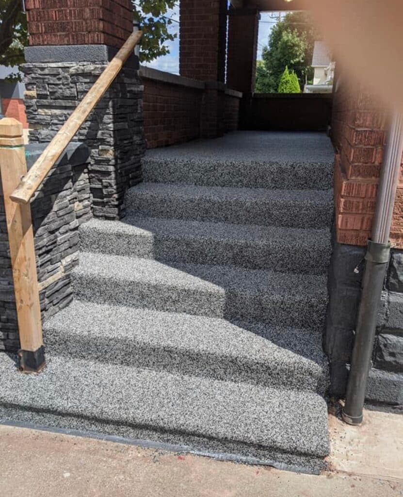 JR Contracting rubber surfacing project in Windsor, Ontario