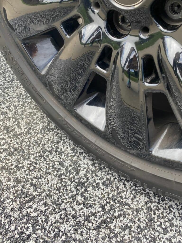 Rubber Installed on a Driveway