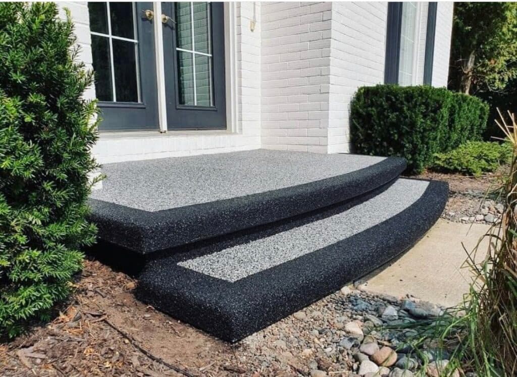 Stairs installation completed by Covered Concrete Solutions Inc.